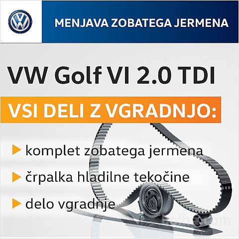 Volkswagen zobati jermen z menjavo VW Golf VI 2.0 TDI