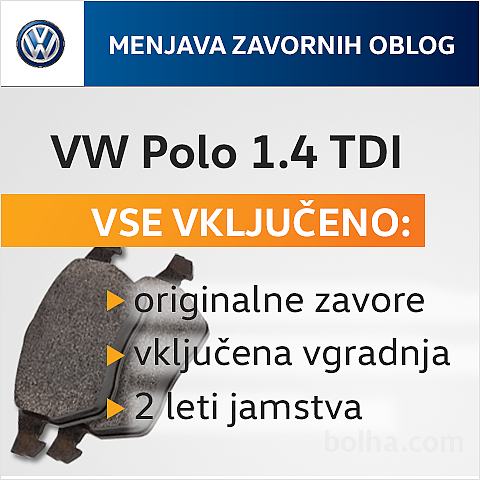 VW Polo 1.4 TDI - zamenjava zavornih ploščic z indikatorjem