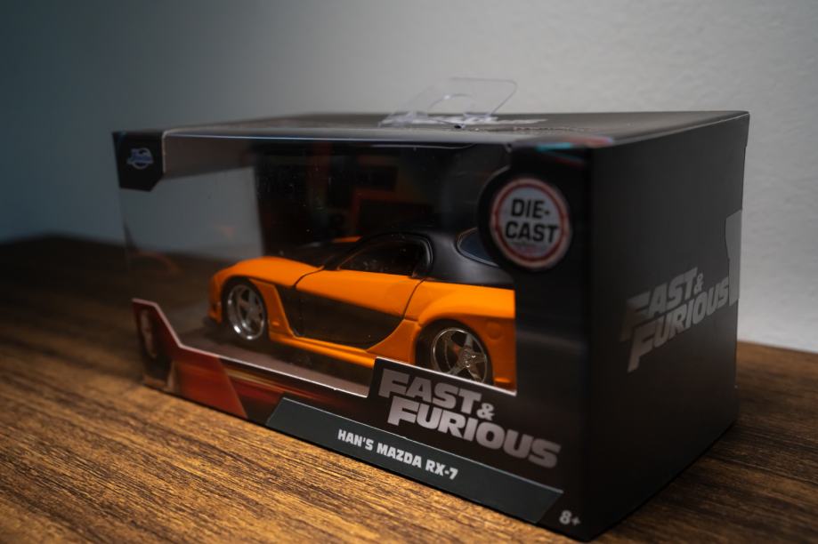 Jada Fast & Furious Mazda RX-7 Scala 1:32 – Metallo, Colore Rosso, Modello 31442, Nuovo