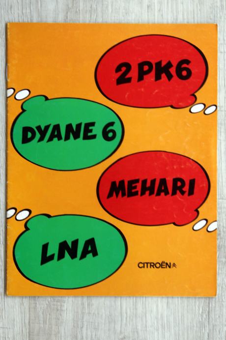 Citroen 2 CV, Dyane 6, Mehari, LNA brošura prospekt BEL