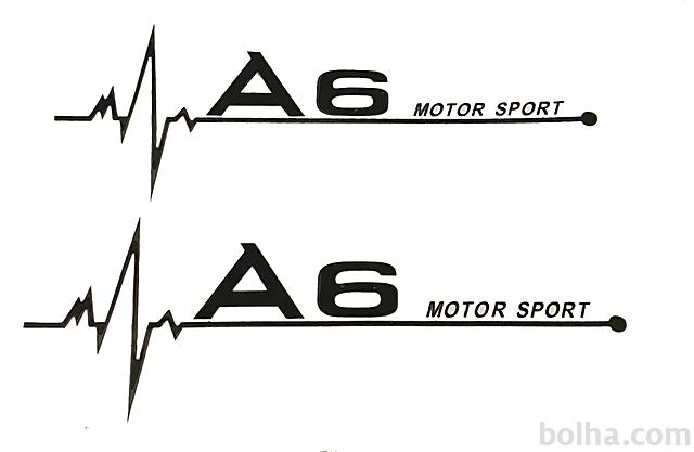 Audi nalepka A6 Motor Sport ?rna