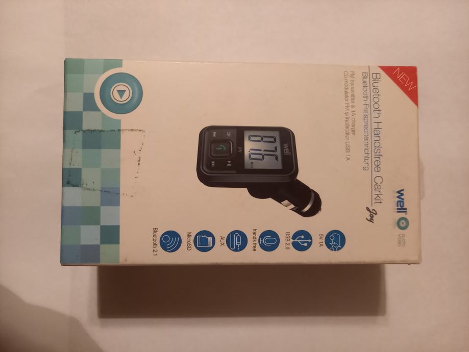 BT FM transmitter, prostoročno telefoniranje, carkit