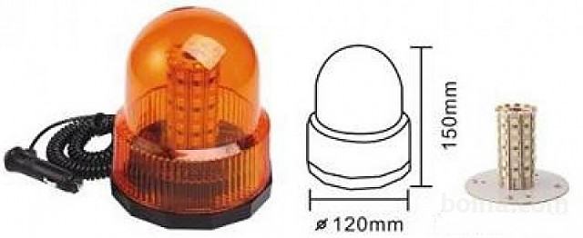 Rotacijska opozorilna luč z oranžnim pokrovom / magnetna