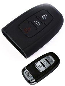 Silikonska zaščita za avto ključ SEL007 - Audi, črna