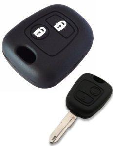 Silikonska zaščita za avto ključ SEL013 - Peugeot, črna