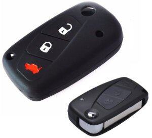 Silikonska zaščita za avto ključ SEL015-1 - Lancia, Fiat, črna