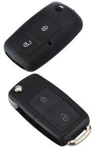 Silikonska zaščita za avto ključ SEL032 - Seat, črna