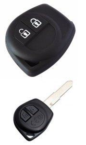 Silikonska zaščita za avto ključ SEL033 - Suzuki, črna