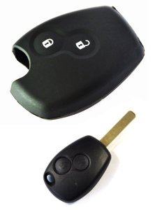 Silikonska zaščita za avto ključ SEL034 - Renault, črna