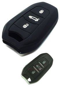Silikonska zaščita za avto ključ SEL140 - Peugeot, črna