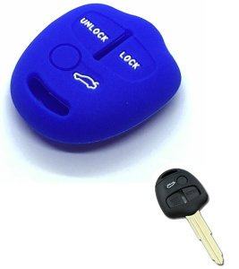 Silikonska zaščita za avto ključ SEL155 - Mitsubishi, modra