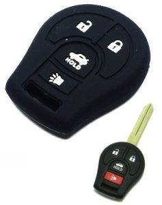 Silikonska zaščita za avto ključ SEL161 - Nissan, črna
