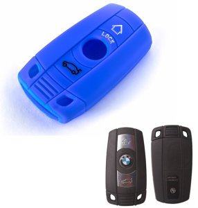 Silikonska zaščita za avto ključ SELM010 - BMW, modra