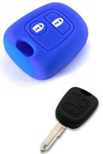 Silikonska zaščita za avto ključ SELM013 - Citroen, modra