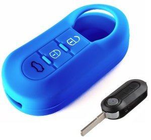 Silikonska zaščita za avto ključ SELM014 - Lancia, modra