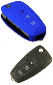Silikonska zaščita za avto ključ SELM017 - Ford, modra