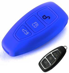 Silikonska zaščita za avto ključ SELM018 - Ford, modra