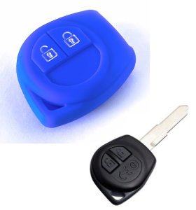 Silikonska zaščita za avto ključ SELM033 - Suzuki, modra
