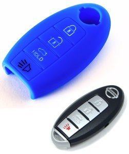Silikonska zaščita za avto ključ SELM037 - Nissan, modra