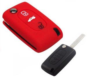 Silikonska zaščita za avto ključ SELR012 - Citroen, rdeča