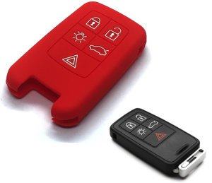 Silikonska zaščita za avto ključ SELR136 - Volvo, rdeča