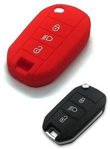 Silikonska zaščita za avto ključ SELR139  - Citroen, rdeča