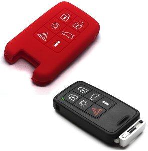 Silikonska zaščita za avto ključ SELR176 - Volvo, rdeča