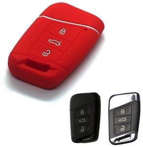 Silikonska zaščita za avto ključ SELR180 - Seat, rdeča