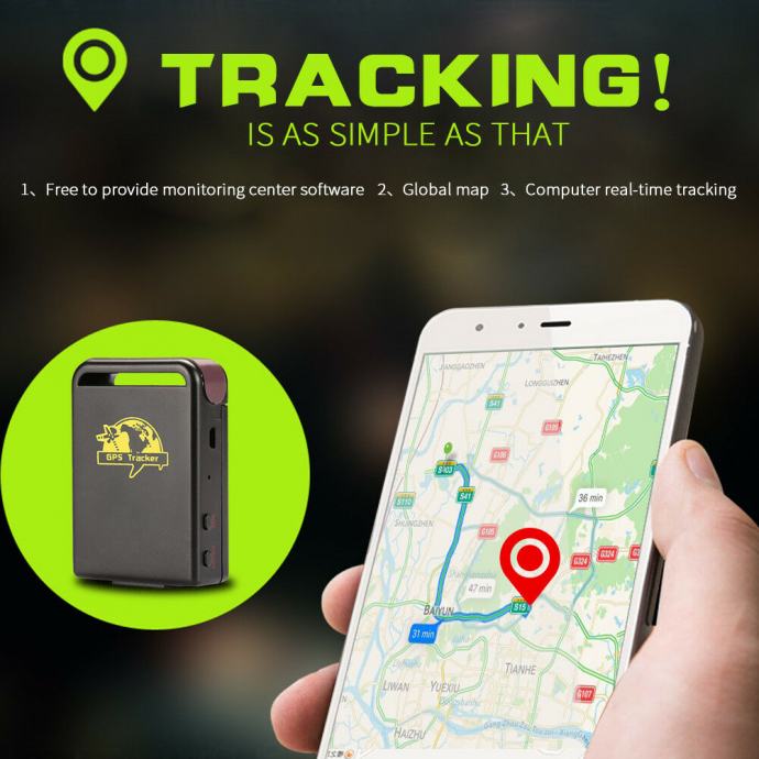 Sledilna naprava GPS tracker sledilec sledilnik treker za sledenje SIM