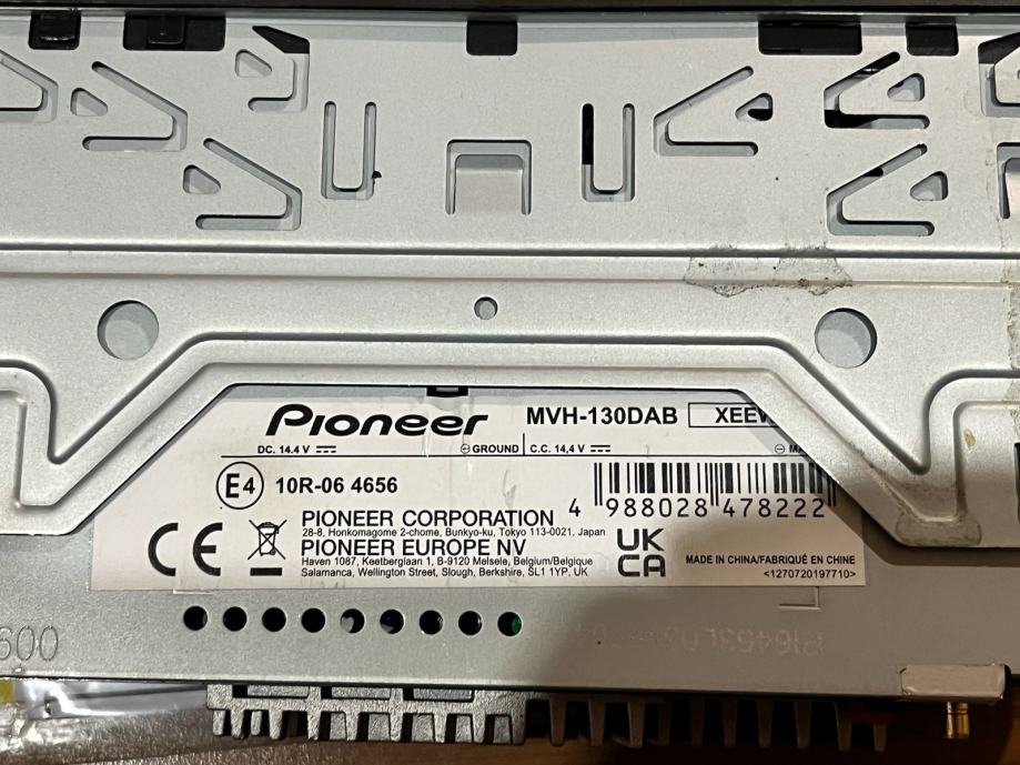 Autoradio Pioneer MVH-130DAB 1 DIN - FM/DAB+/USB - Compatible Commandes Volant - Affichage Français