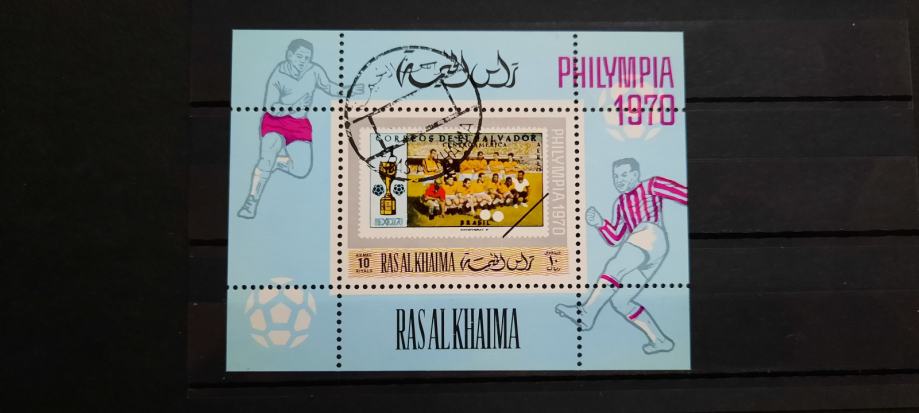 nogomet - RAS AL KHAIMA 1970 - Mi B V 95 A - blok, žigosan (Rafl01)