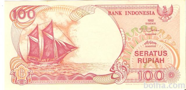 BANKOVEC 100 RUPIAH P 127a (INDONEZIJA) 1992.UNC.