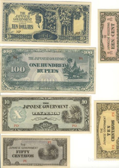 Bankovci, japonska okupacija, Malaya, Burma, Filipini, ww2