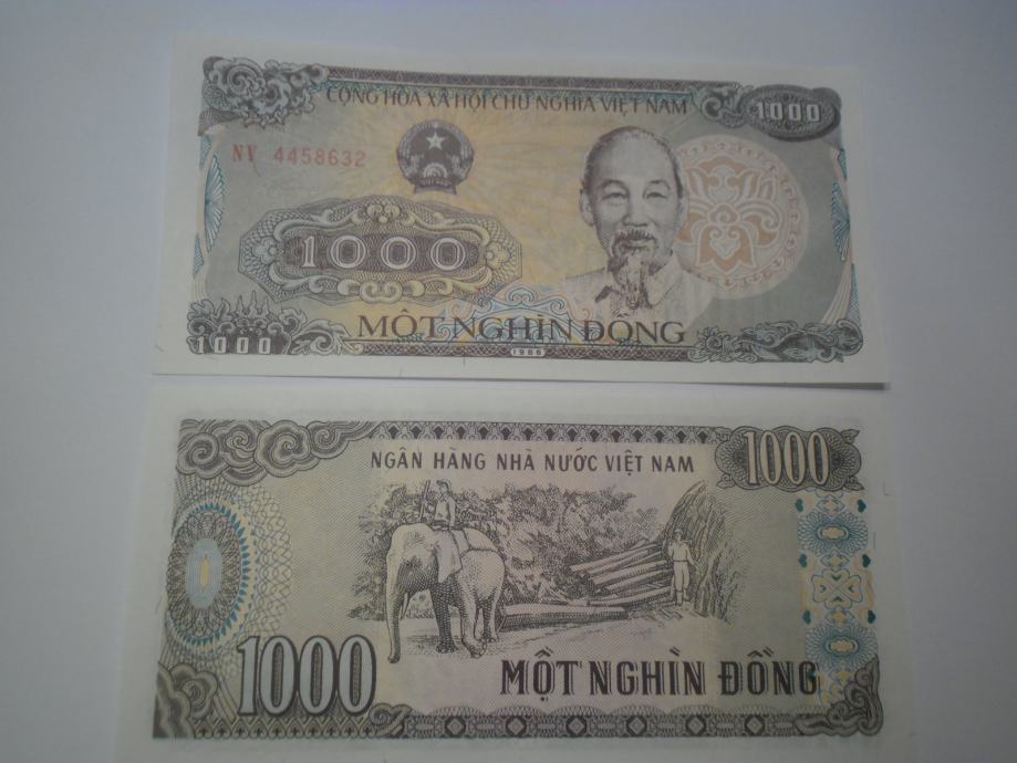 BANKOVEC VIETNAM 1000 DONG 1988  UNC