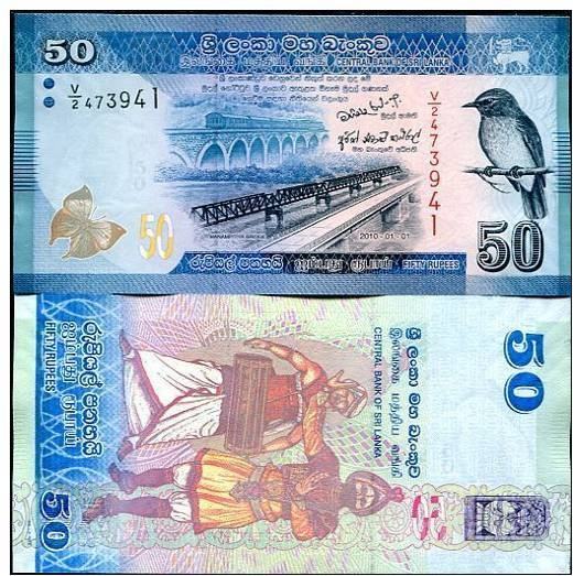 SRI LANKA - 50 rupees 2010 UNC ptice