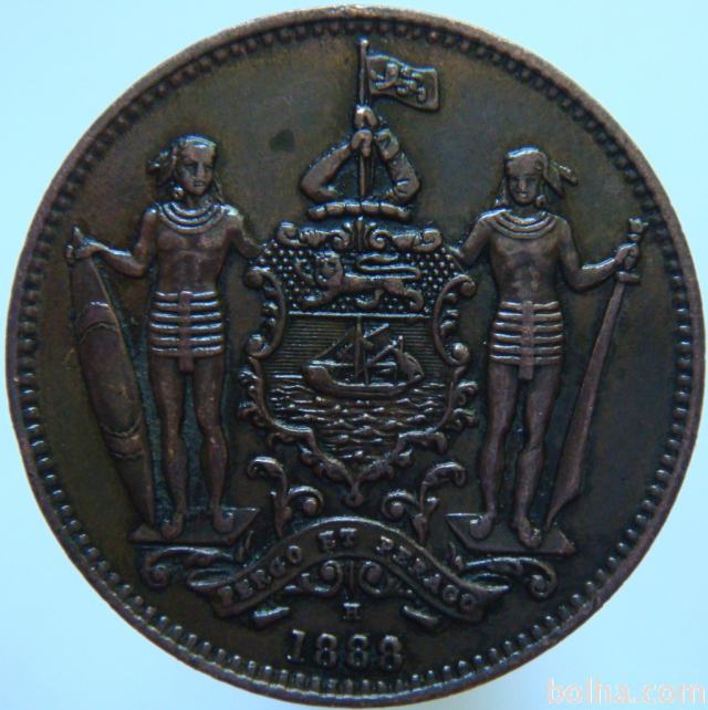 LaZooRo: Britanski severni Borneo 1 Cent 1888 H UNC