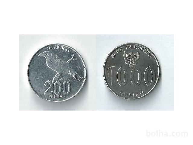 INDONEZIJA - 200 in 1000 rupiah (komplet)