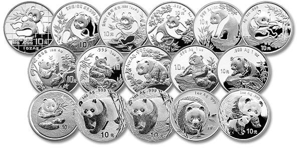 Kitajska panda - srebrniki