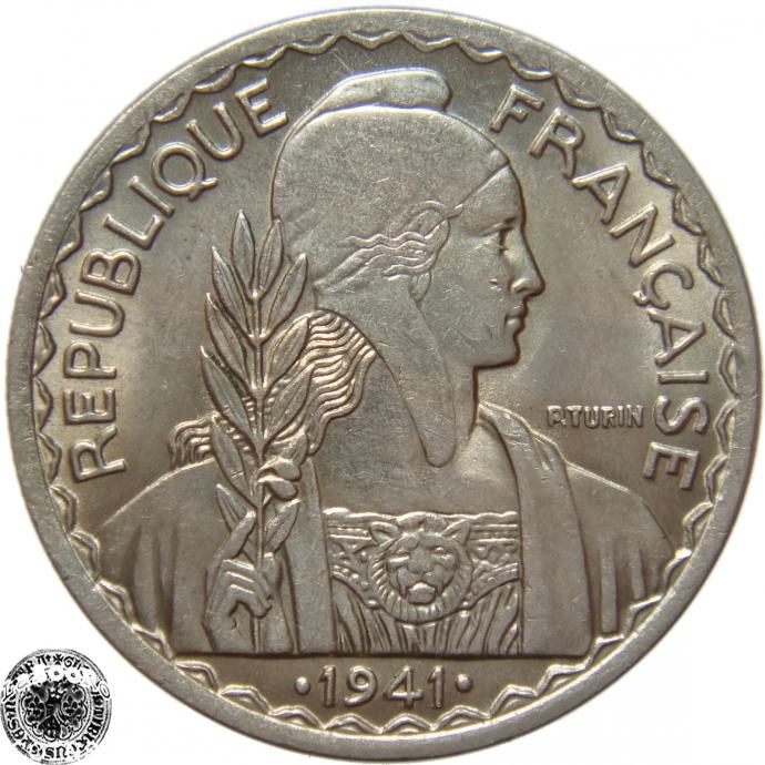 LaZooRo: Francoska Indokina 20 Cents .1941. UNC