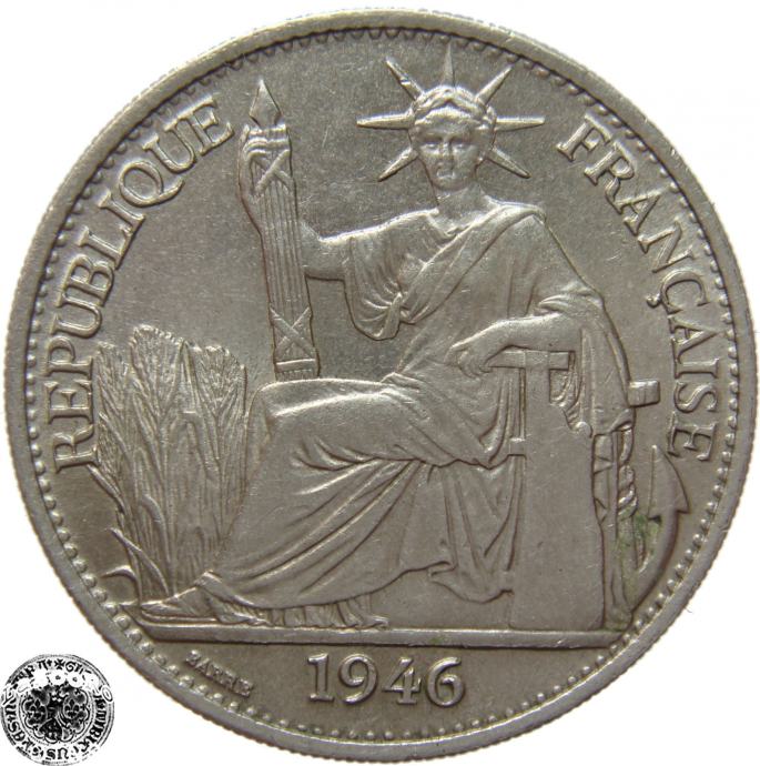 LaZooRo: Francoska Indokina 50 Cents 1946 XF