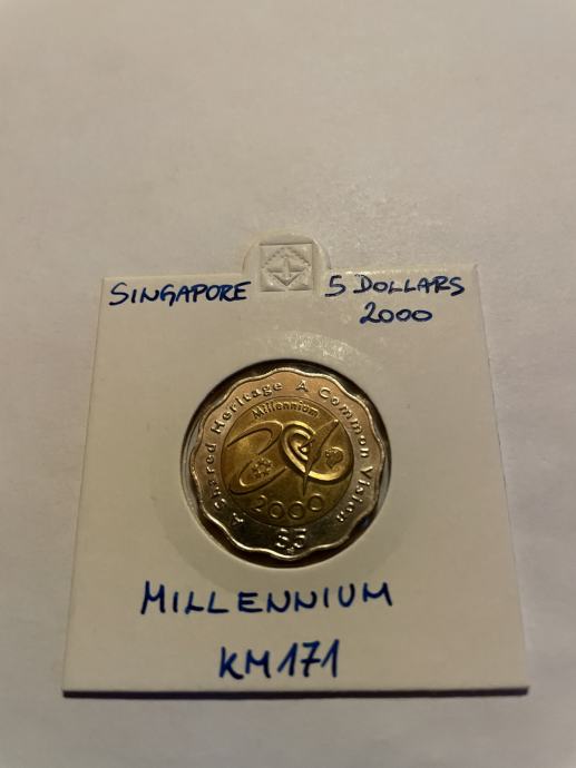 Singapur 5 Dollar 2000 Millennium