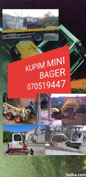 Kupim mini bager  070519447
