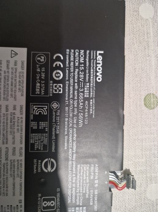 Baterija Lenovo X1 Yoga original