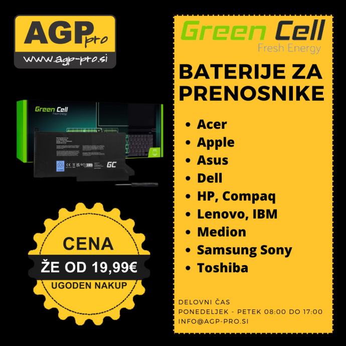 baterije za prenosnne računalnike Acer Apple Asus Dell HP, Lenovo