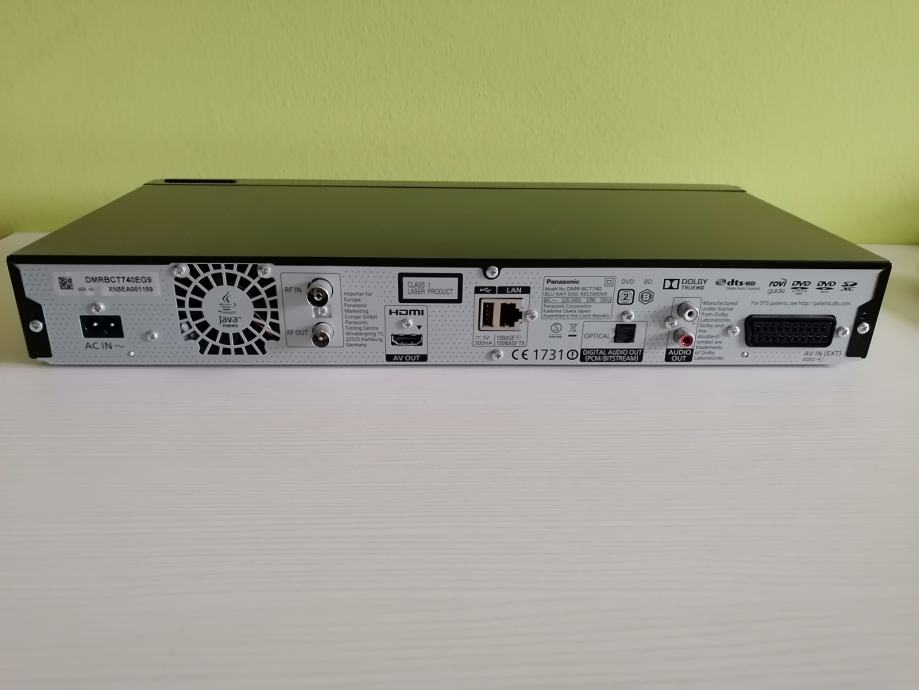 Bluray/DVD/HDD snemalnik Panasonic DMRBCT740, HDMI izhod!
