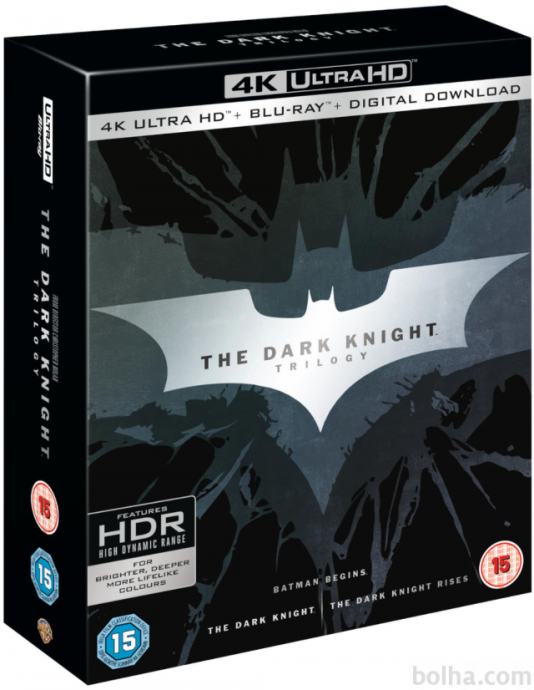 4K UltraHD BluRay The Dark Knight Trilogy, 3 filmi, novo