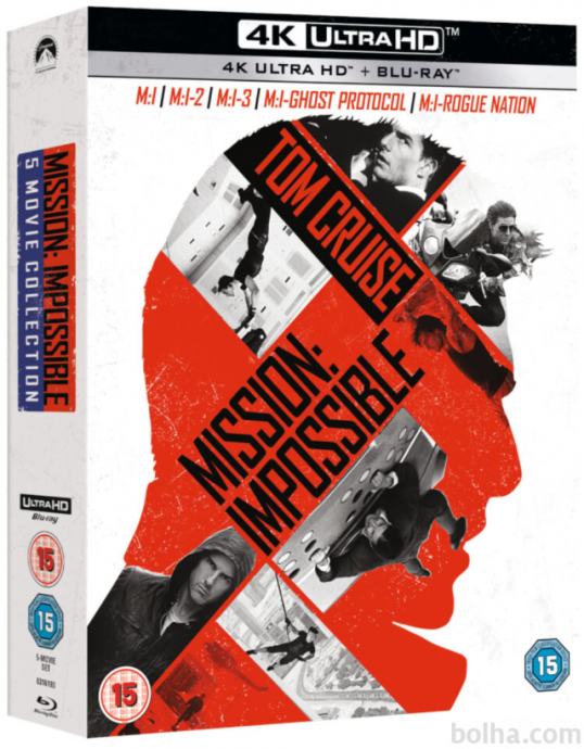 4K UltraHD Mission Impossible 1-5 boxset, novo