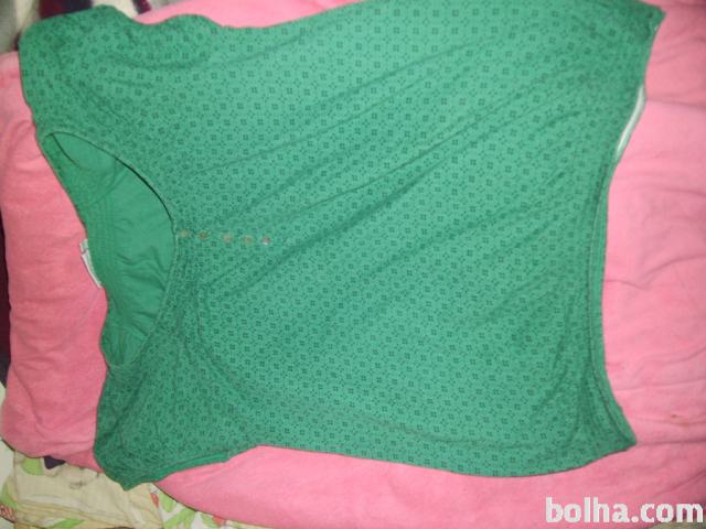 Nosečniška bombažna majica, zelena, YESSICA, VEL M