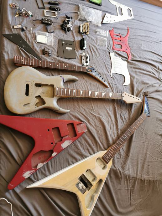3 električne kitare...nedokončane