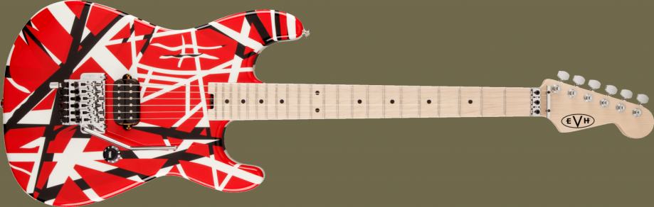 EVH Stratocaster Striped R W B